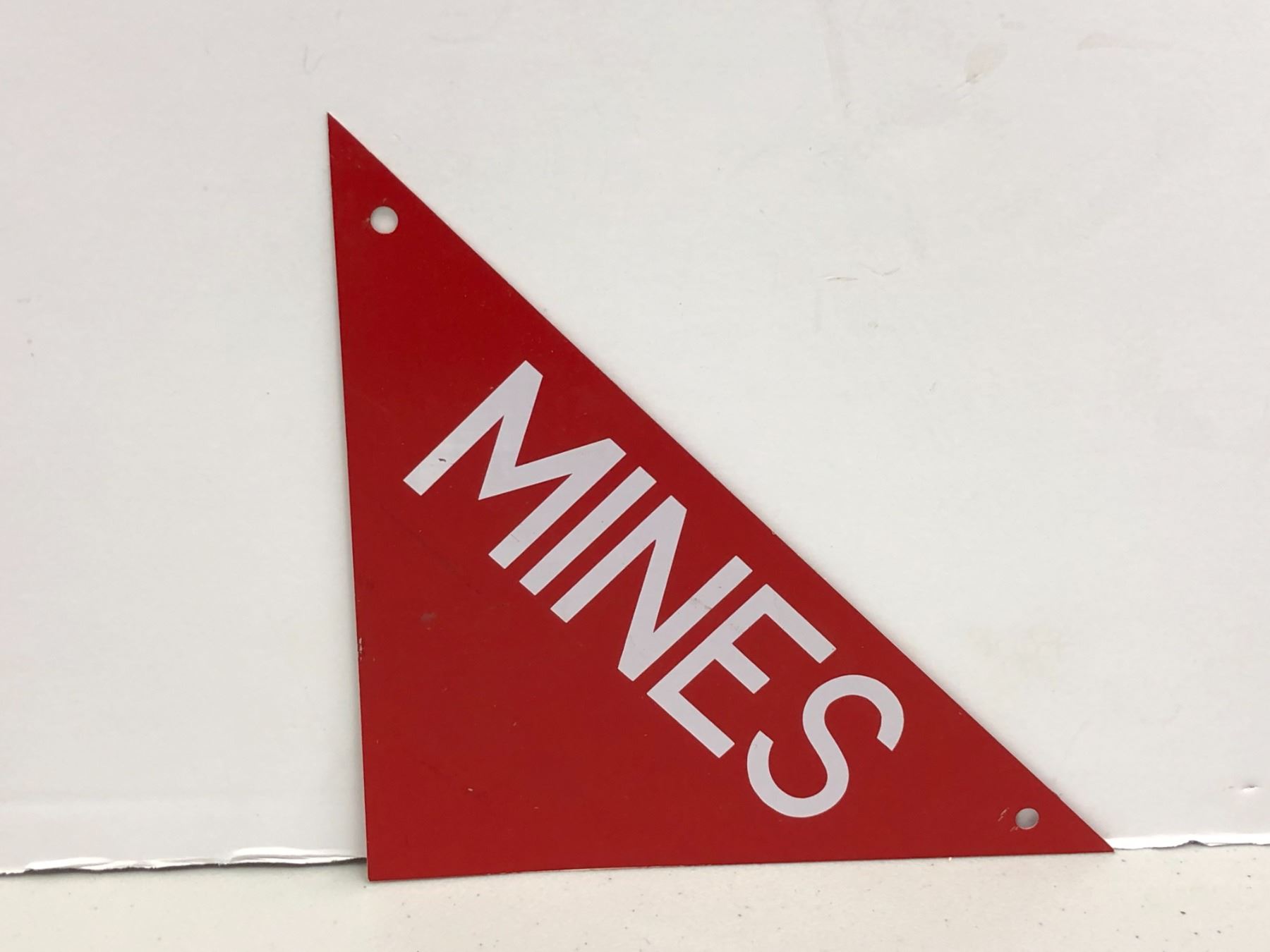 Field Metal Inscription Metal mine field sign
