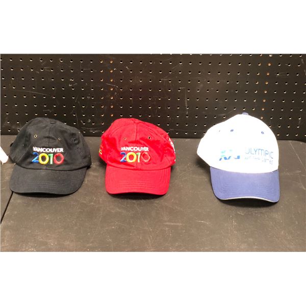 Group of three assorted Vancouver 2010 Winter Games Olympic Caps NEW