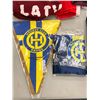 Image 2 : Group of assorted collectible & non-collectible flags - includes Canadian flag / Vancouver Whitecaps