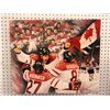 Image 1 : Original Team Canada print on canvas - signed by artist Jiang Zunzhong (approx 22 1/2" x 19")