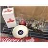 Image 2 : Group of assorted Collectible- Includes Budweiser Light up glass/ T-shirt/ Planet Hollywood Shot Gla