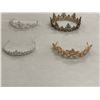 Image 1 : Group of 4 assorted metal crowns (excellent condition)