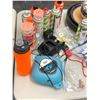 Image 2 : Large group of misc. set dec items - includes spray-paint/ artificial plants/ water bottles/ wallet 