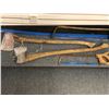 Image 2 : Group of assorted tools - includes axes/ saws