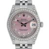 Image 1 : Rolex Womens Midsize 31mm Pink Diamond Datejust Wristwatch