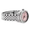 Image 3 : Rolex Womens Midsize 31mm Pink Diamond Datejust Wristwatch