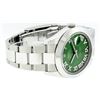 Image 2 : Rolex Mens SS 41MM Green Roman Diamond Datejust 2 Oyster Band Wristwatch