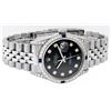 Image 3 : Rolex Mens Stainless Steel Diamond Lugs Black Diamond & Sapphire Datejust Wristw
