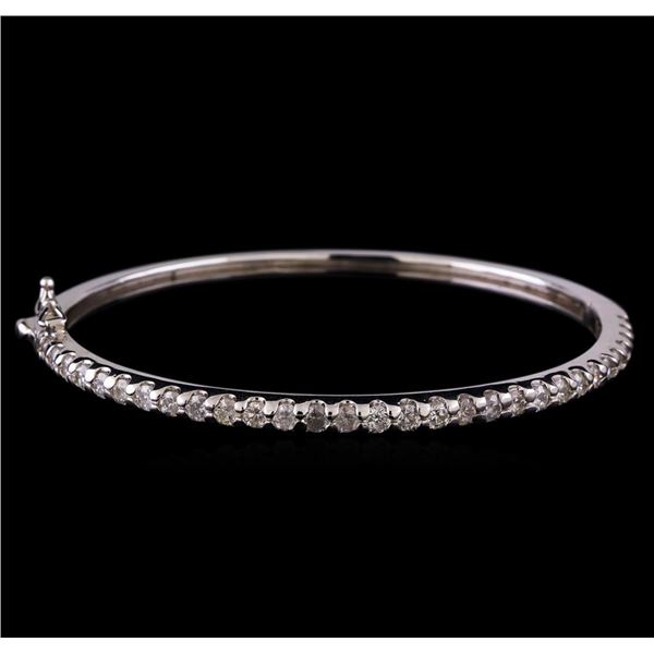 14KT White Gold 1.93 ctw Diamond Bangle Bracelet