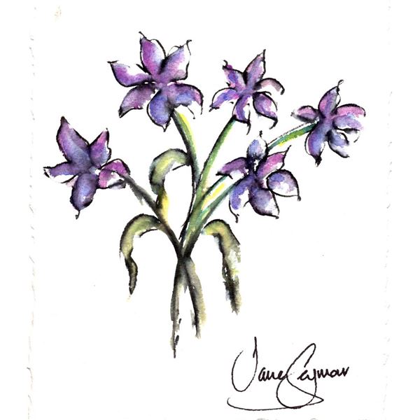 Jane SEYMOUR: Purple Lilies Bunch