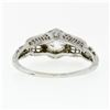 Image 8 : Antique Art Deco 18k Gold 1.03 ctw GIA European Diamond Filigree Engagement Ring