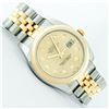 Image 3 : Rolex Mens Stainless Steel and Yellow Gold Champagne VVS Diamond 36mm Datejust