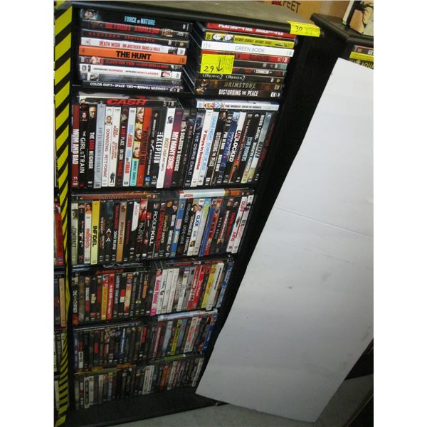 1 ROW OF 6 SHELVES OF DVDs