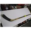 Image 1 : PT. COQUITLAM BUCKAROOS  PUCK & SIGNED SHERWOOD HOCKEY STICK (IAFRATE & RONNIG), NOT AUTHENTICATED