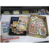 Image 1 : BOX OF STAMPS & 3 BOOKS