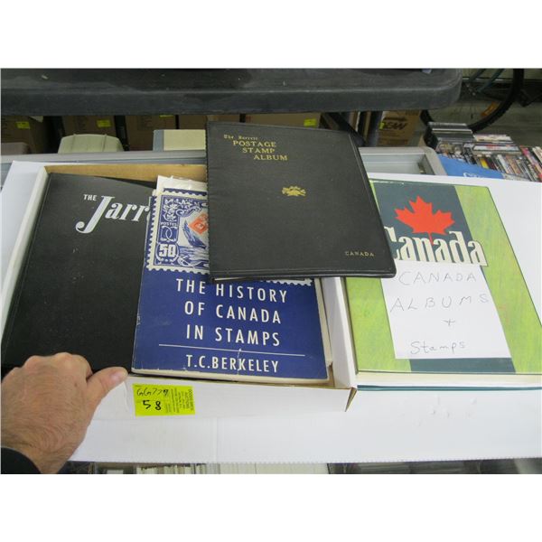 FLAT OF CANADIAN ALBUMS & STAMPS, ETC.