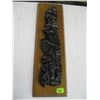 Image 1 : CARVED TOTEM POLE ON WOOD PLAQUE