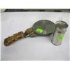 Image 1 : DRAGON MIRROR W/STONE HANDLE & A COLEGATE & CO. SHAVING STICK CONTAINER