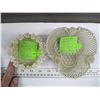 Image 2 : BELLEEK SHAMROCK BASKET SM 2ND PERIOD 1865-1990 & WOVEN BIRDS NEST BASKET 3RD PERIOD