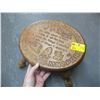 Image 1 : SM WOODEN STOOL W/CARVED TOP