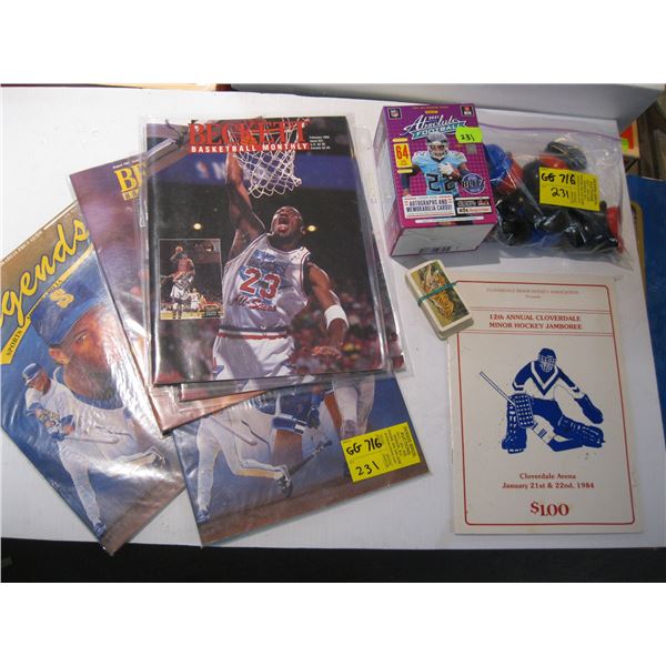 FOOTBALL CARDS, LITTLE HELMETS & BASEBALLS BOOKS, ETC.