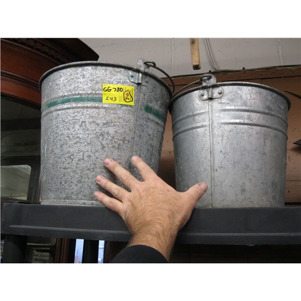 2 GALVANIZED PAILS