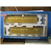 Image 1 : ATLAS TRUE 1/4" SCALE SPRUNG DIECAST TRAIN CARS IN CASE