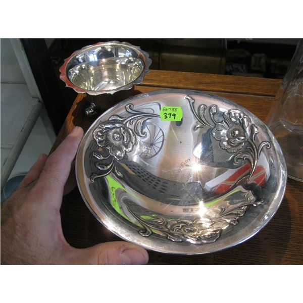 2 SILVER PLATED DISHES