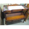 Image 1 : ANTIQUE SALON VANITY W/MARBLE CENTER ON TOP