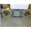 Image 1 : 1 SM. PAINTED MIRROR & 2 DECORATIVE ANGEL PLAQUES
