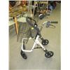 Image 2 : WHITE & BLACK 4 WHEEL WALKER