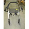 Image 3 : WHITE & BLACK 4 WHEEL WALKER
