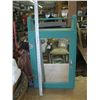 Image 1 : GREEN PAINTED MIRRORED DOOR HANGING CABINET