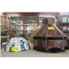 Image 1 : 2 STAINED GLASS CHANDELIER LIGHT COVERS
