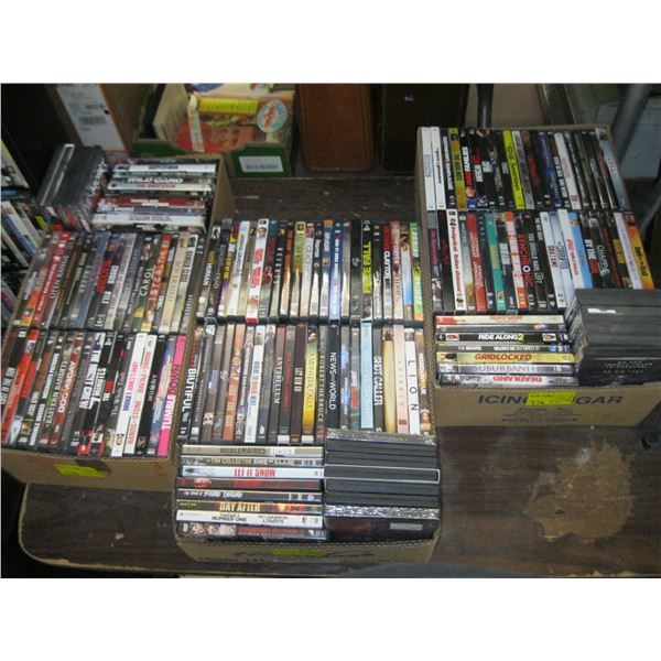 3 FLATS OF DVD MOVIES