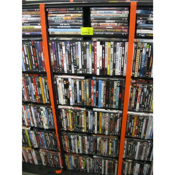 1 SECTION, 6 SHELVES OF DVDs