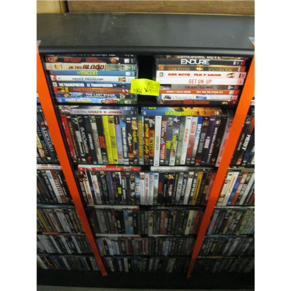 1 SECTION, 6 SHELVES OF DVDs