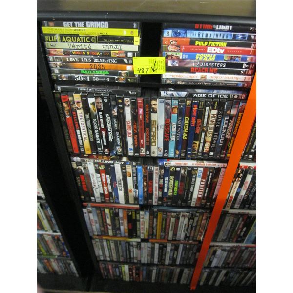 1 SECTION, 6 SHELVES OF DVDs