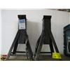Image 1 : PAIR OF 2 BLACK 3000LB JACKSTANDS