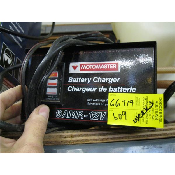 MOTOMASTER 6 AMP 12V BATTERY CHARGER