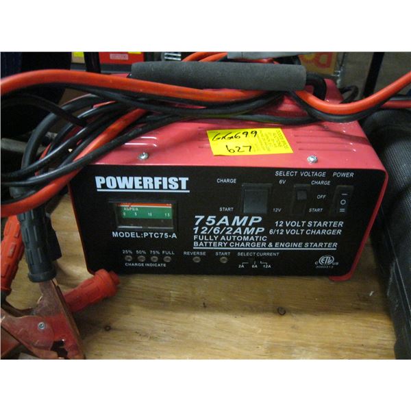 POWERFIST 75AMP 6-12V BATTERY CHARGER