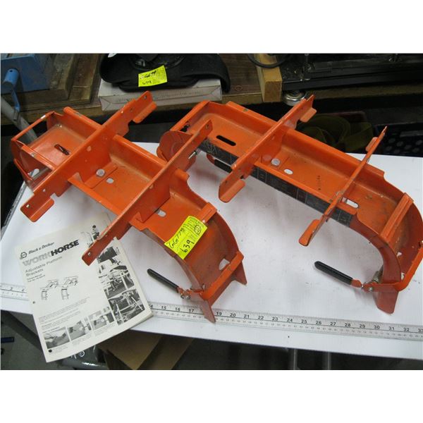 PAIR OF BLACK & DECKER WORKHORSE ADJUSTABLE PLATFORM BRACKETS