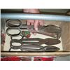 Image 2 : WOODEN TOOLBOX W/ASST. OPEN END WRENCHES, HOLESAWS, ETC.
