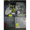 Image 1 : 2 SM. TOTES OF MISC. BOLTS & 2 NUT/BOLT ORGANIZERS