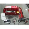 Image 1 : RED TOOLBOX W/MISC. DRILLBITS, ETC.