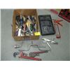 Image 1 : FLAT OF MISC. DRILLBITS, HAMMER, SCREWDRIVERS, ETC.