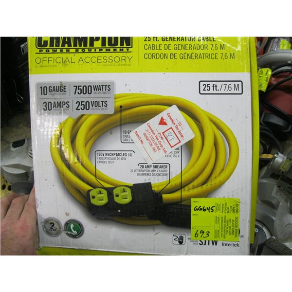 CAMPION POWER EQUIPMENT 25' GENERATOR CABLE