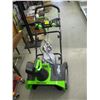 Image 1 : LIKE NEW GREENWORKS DIGIPRO BRUSHLESS BATTERY OPERATED SNOW BLOWER W/CHARGER