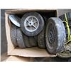 Image 2 : BOX OF MISC. LAWNMOWER WHEELS, ETC.