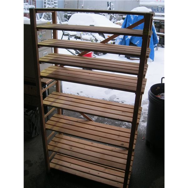 WOODEN SHELF UNIT